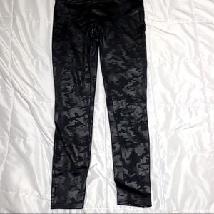 Spanx faux leather camo leggings XL